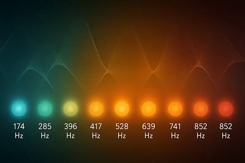 Weergave van de Solfeggio-frequenties