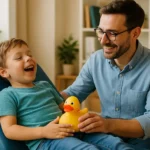 Therapeut aan de slag met een kind-cliënt