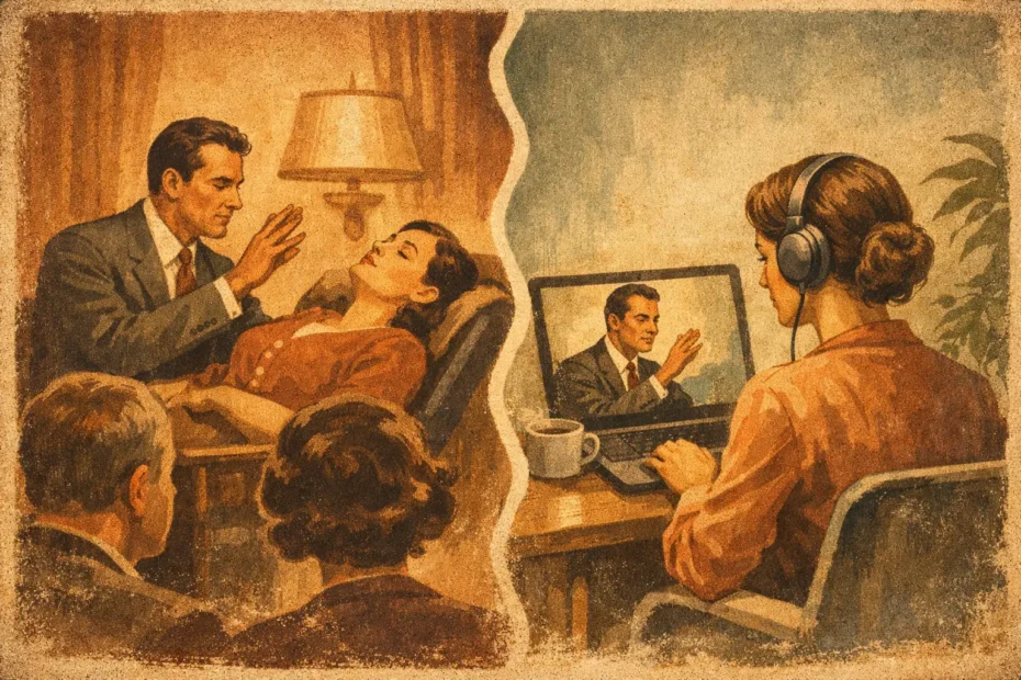Live training versus online hypnosecursus